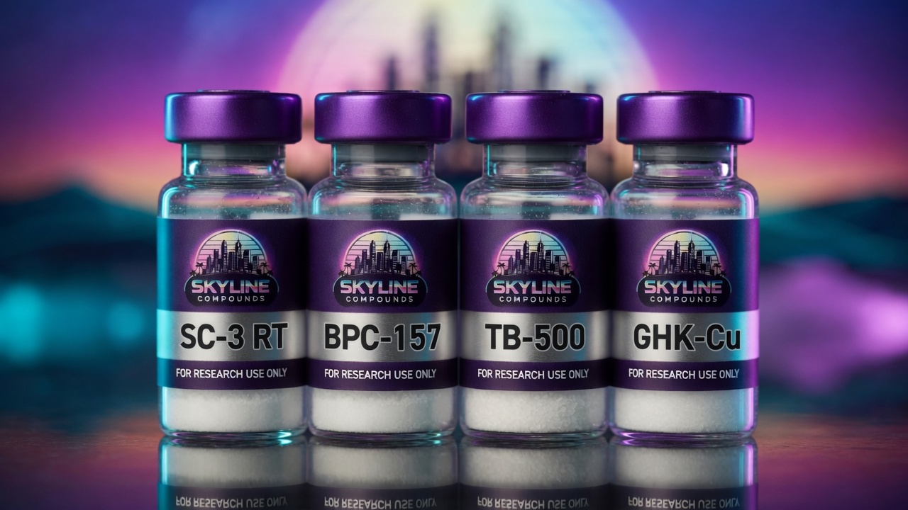 Skyline SC-3 RT, BPC-157, TB-500, GHK-Cu research vials
